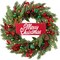 20 inch Artificial Christmas Wreath with LED String Lights for Front Door (Green,White) 19.6"D x 19.6"W x 19.6"H